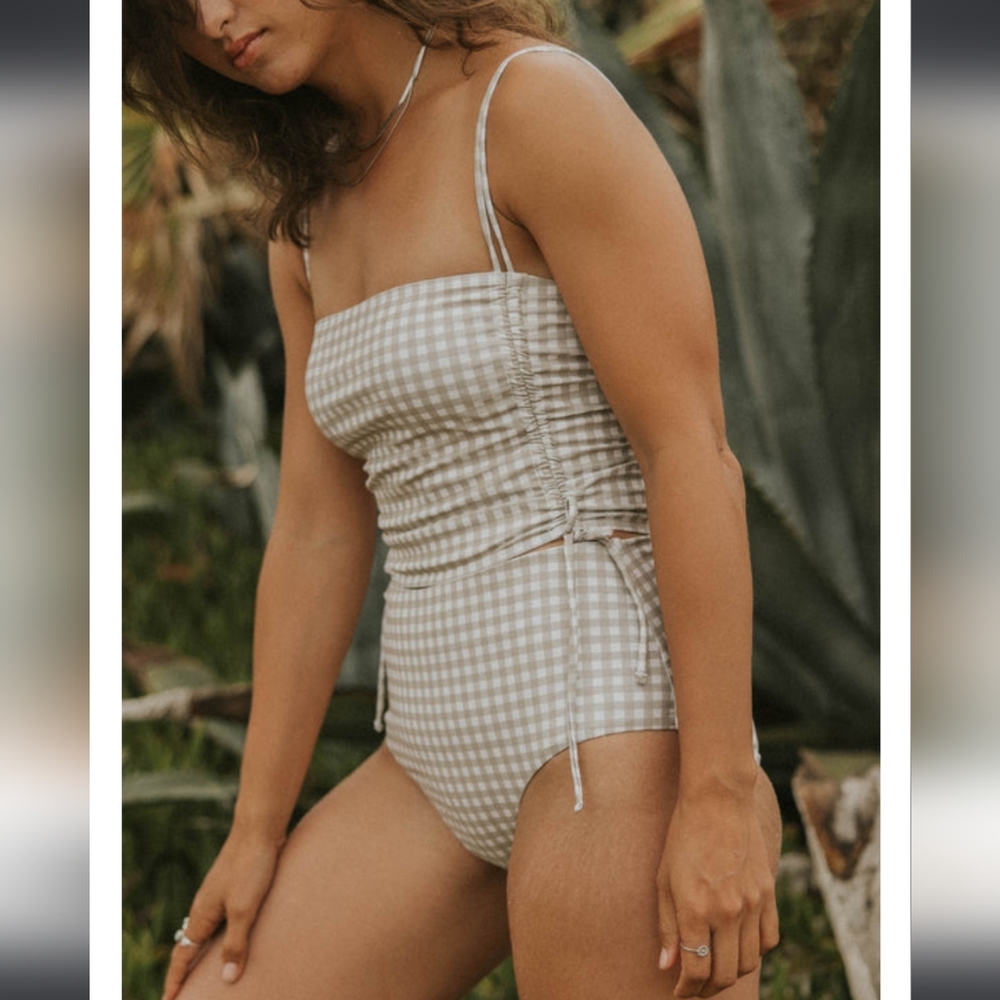 geode swimwear gingham set